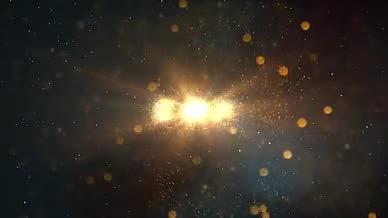 粒子星尘中电影标题AE模板视频的预览图